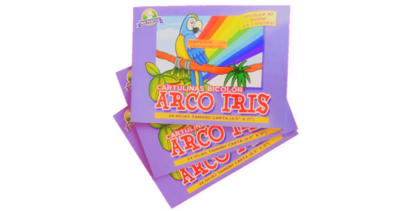 BLOCK DE PAPEL ARCO IRIS T/CARTA