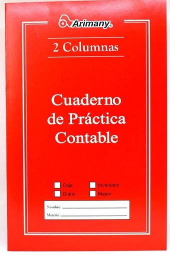 [3CUAD2COL] CUADERNILLO DE 2 COLUMNAS 20 HJS. CONTABILIDAD